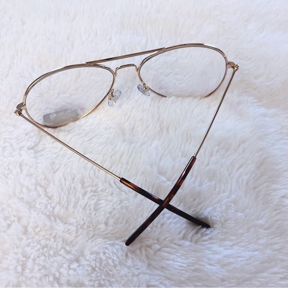 Noelle Gold Blue Light Glasses - Picture 11 of 12